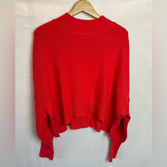 Tops - Red Cropped Sweater - Size L/XL